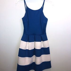 B. Darlin blue & white striped dress